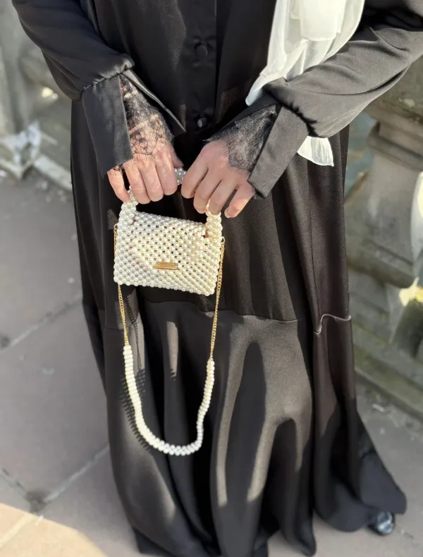 Robe longue en satin