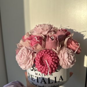 Bouquet décoratif Douceur rosée